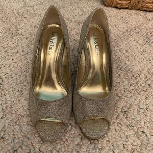 Kelly & Katie Silver/Gold Shimmer Wedges